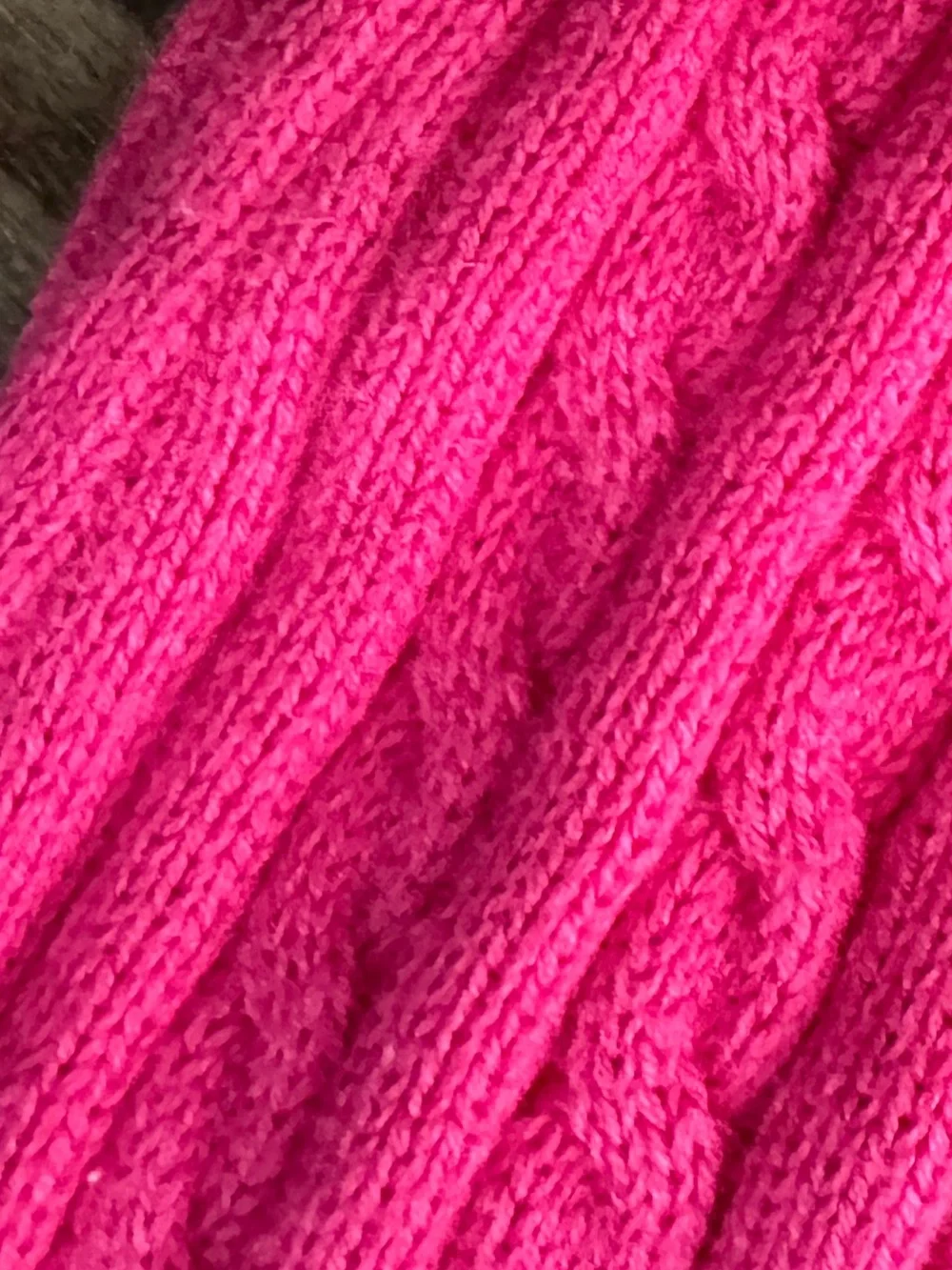 Ralph Lauren Classic Fuschia Cable-Knit Cardigan